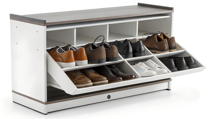 shoe rack with isolated background