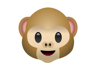 Brown see no evil monkey Face Mizaru icon