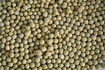 Full frame of whole Dried green peas 