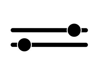 vector settings icon on white background. adjustment icon