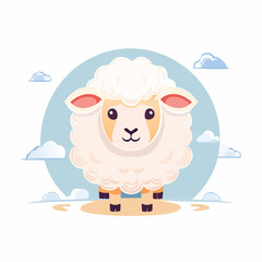 Fototapeta premium Sheep icon for wool, farming, and countryside designs