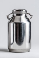 Polished stainless steel milk can (1)