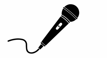 Simple microphone icon vector design illustration stock 
