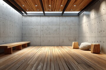 Concrete wall banner