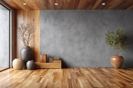 Concrete wall banner