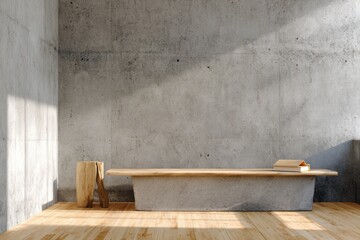 Concrete wall banner