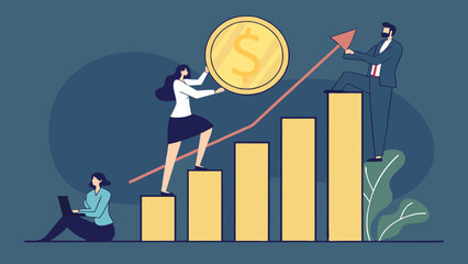 Obraz premium Business People Working Together to Achieve Financial Growth.