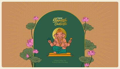Ganesha vector illustration and traditional festival elements, with traditional elements vectors.