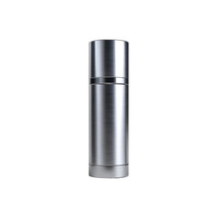 Sleek Silver Metal Cosmetic Pump Bottle Mockup