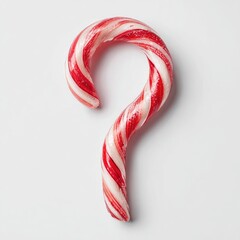 Candy cane, question mark shape, red and white