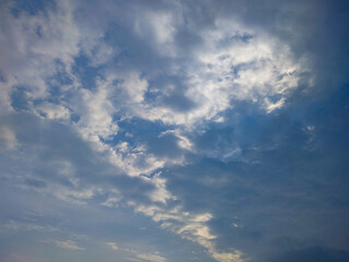 Dramatic Sky with Sunlight Breaking Through Clouds