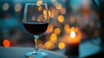 Red wine in glass