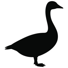 black silhouette of goose