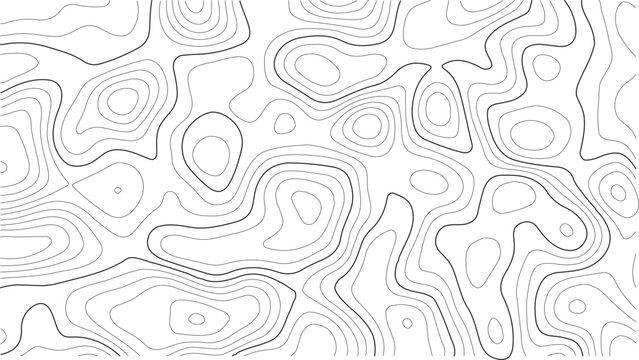 Topography seamless contour texture in elegant white vector format for mountain maps, travel illustrations, and hiking guide backgrounds