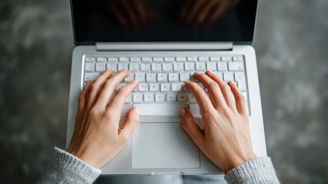 Hands on laptop banner 