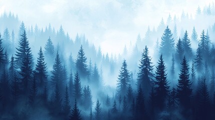 Fototapeta premium Fog Forest