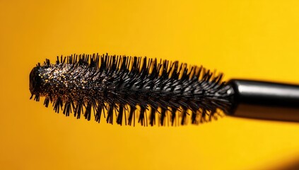 Close-up mascara wand, gold shimmer