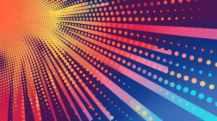 Abstract vector background with halftone