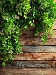 Obraz premium Leaves on wall banner