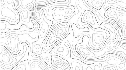 Topography abstract elevation map featuring seamless white contour lines and explorer grid overlays in vintage outdoor vector format