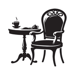 The perfect blend of form and function – Chair silhouette shaped with graceful Chair vector – Chair illustration – furniture silhouette

