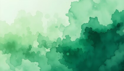 Green Watercolor Background for Textures, Artistic Projects and Web Banner Design
