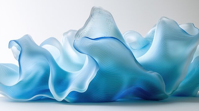 Abstract Liquid Blue Forms