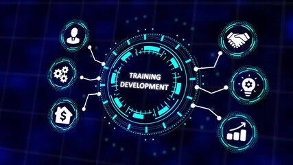 Business Technology Internet Network . Coaching, Mentoring, and E-learning Training Concept. Online Mentoring – Business Training and Education Network