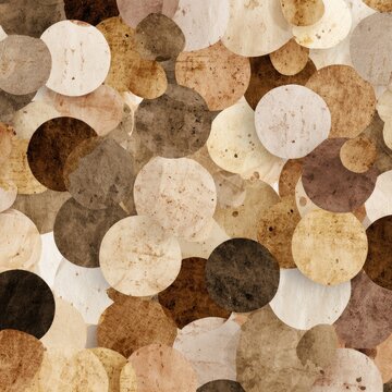 Abstract circles in muted earth tones