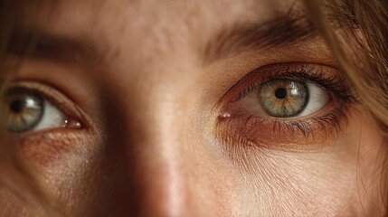 No stamina with dull energy concept. Close-up portrait showcasing expressive eyes of a young woman.