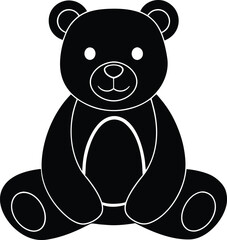 Teddy Bear Silhouette Icon