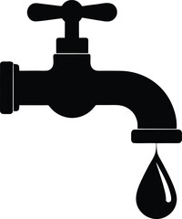 Dripping Faucet Silhouette