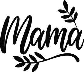 Mama with Floral Design