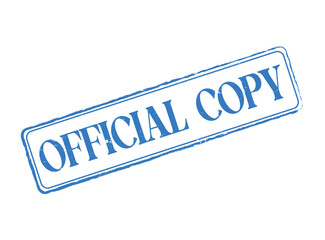 Fototapeta premium Official Copy Blue Rubber Stamp Seal with an Outline and Text