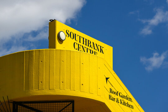 LONDON, UK - JUNE 28, 2025:  rge sign on exterior of the Southbank Centre building