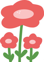 abstract flower vector flat illustration