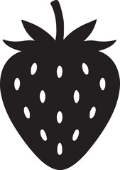 Silhouette vector EPS of a strawberry fruit, perfect for fresh, sweet, healthy, and natural designs.