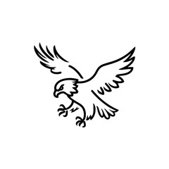 Abstract Avian Silhouette Celestial Flight