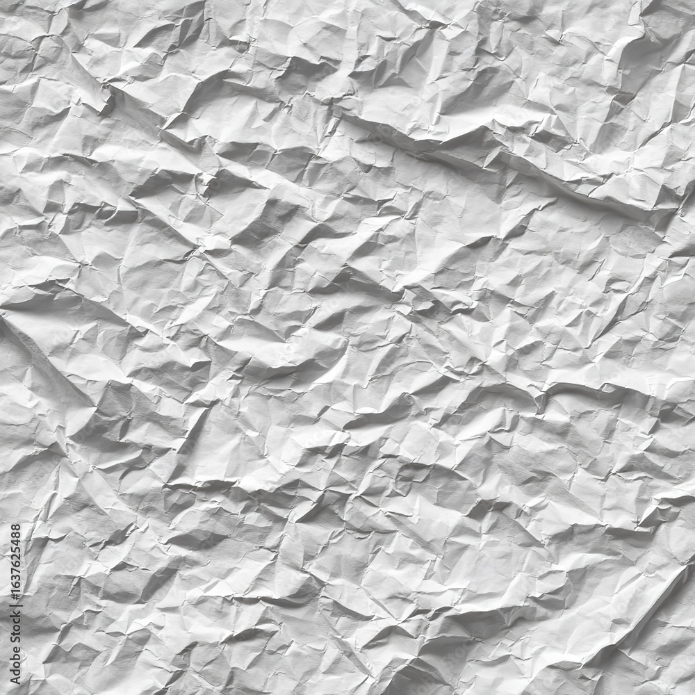 Aufkleber a full frame shot of a wrinkled white paper surface with visible creases and shadows creating textur