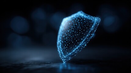 Digital security shield concept virtual environment graphic design futuristic abstract viewpoint