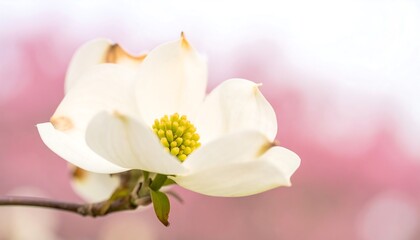 Obraz premium Close-up of a white dogwood flower