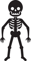  Halloween Skeleton Silhouette Vector | Spooky Skull Outline Clipart for Halloween Decor & Crafts