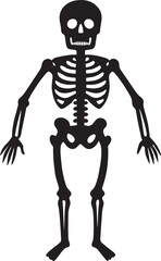  Halloween Skeleton Silhouette Vector | Spooky Skull Outline Clipart for Halloween Decor & Crafts