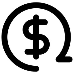 cash flow icon for business, website, application, printing, document, poster design, etc