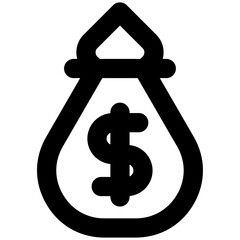 money bag icon for business, website, application, printing, document, poster design, etc