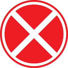 Obraz premium stop icon red color vector design template illustration for any design