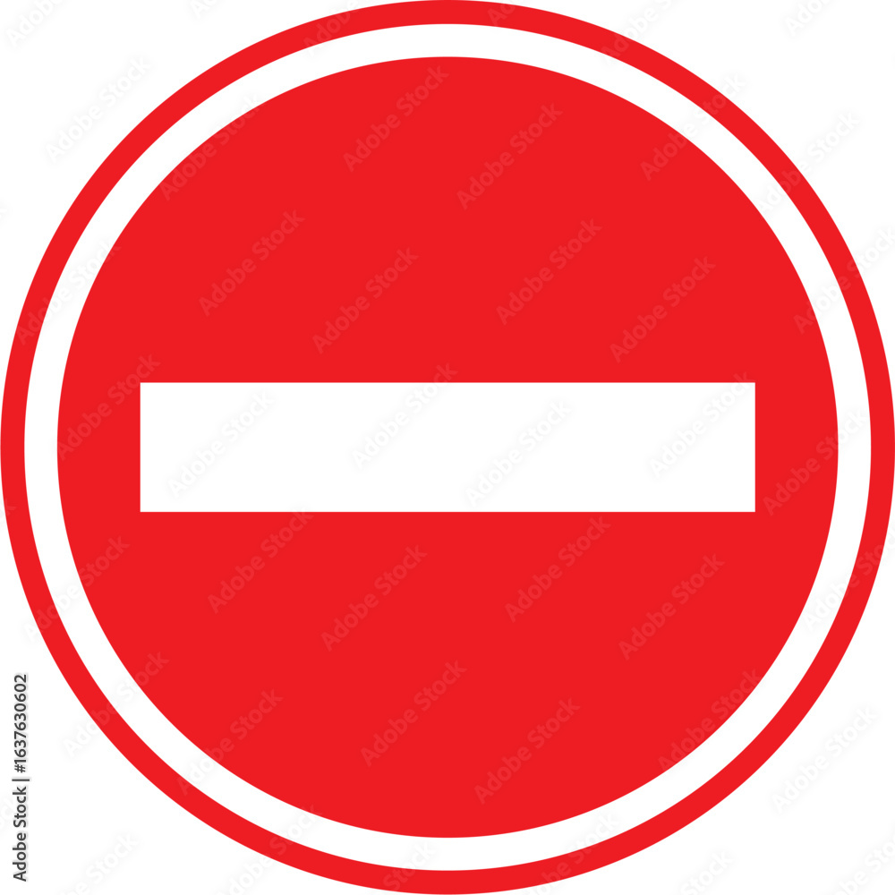 Poster stop icon red color vector design template illustration for any design