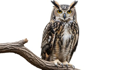 Obraz premium Majestic Owl Perched on a Branch