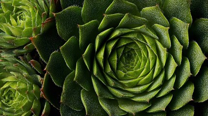 Obraz premium Close-up view of succulent plant detailing.