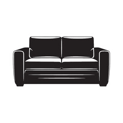 Relaxation in every curve &ndash; Couch silhouette envisioned in inviting Couch vector &ndash; Couch illustration &ndash; furniture vector

